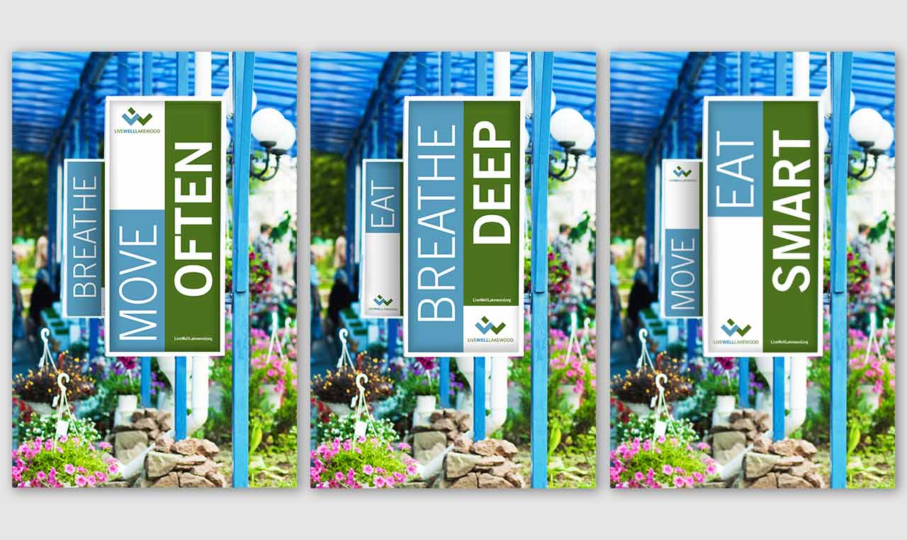 Live Well Lakewood proposed street banners.